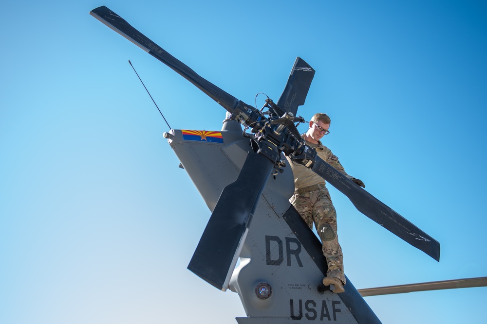 HH-60G Pave Hawk helicopter inspection