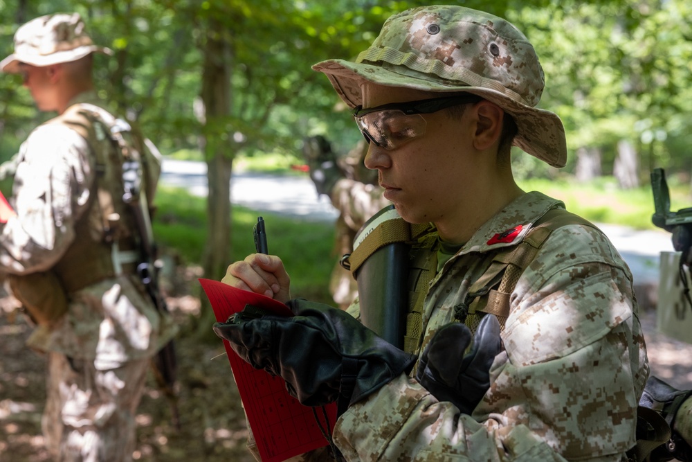 Officer Candidates conduct land navigation