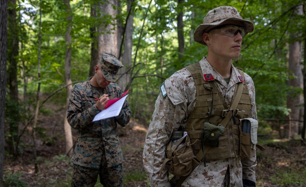 Officer Candidates conduct land navigation