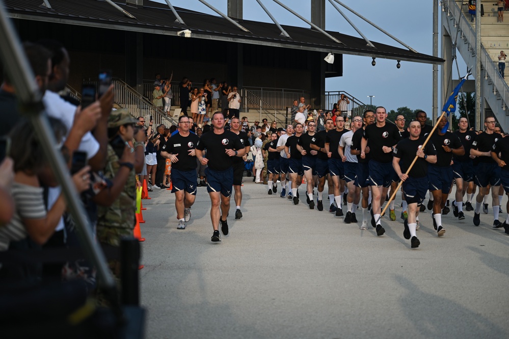 Crow's Call to Success: Air Force EW Leaders Inspire BMT Graduates