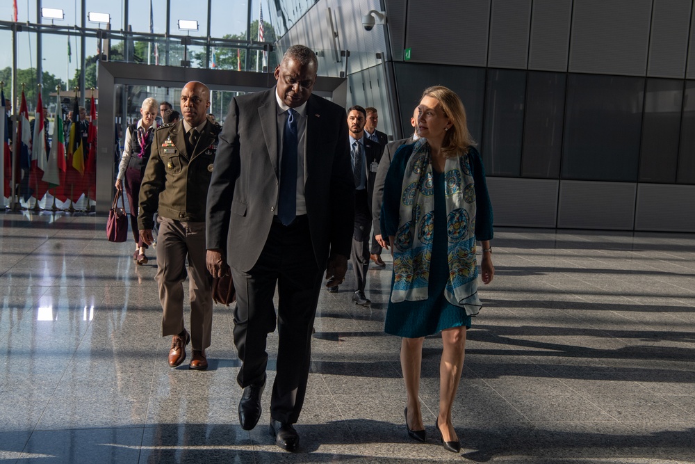 Secretary Austin attends meetings at NATO