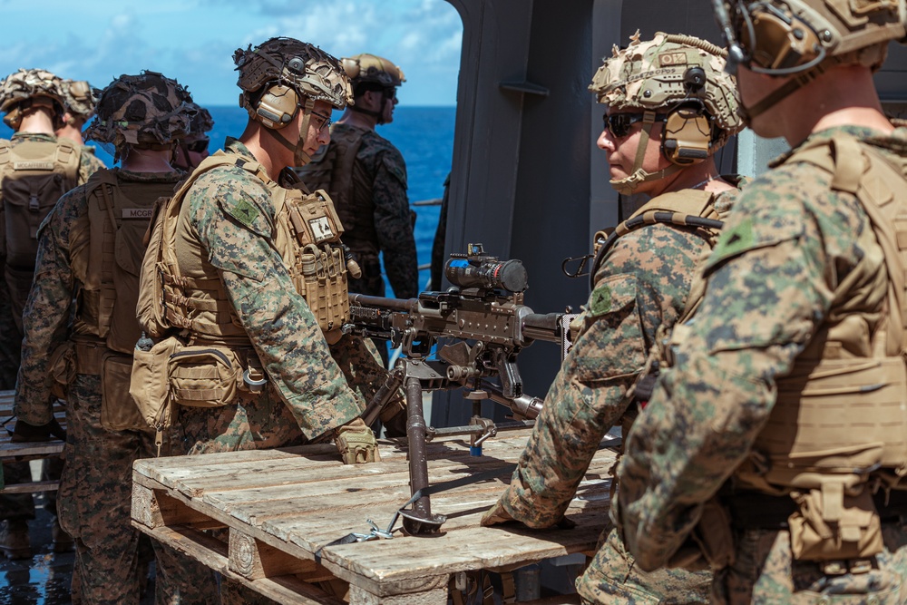 G. Co Conducts Deck Shoot Aboard the USS Green Bay