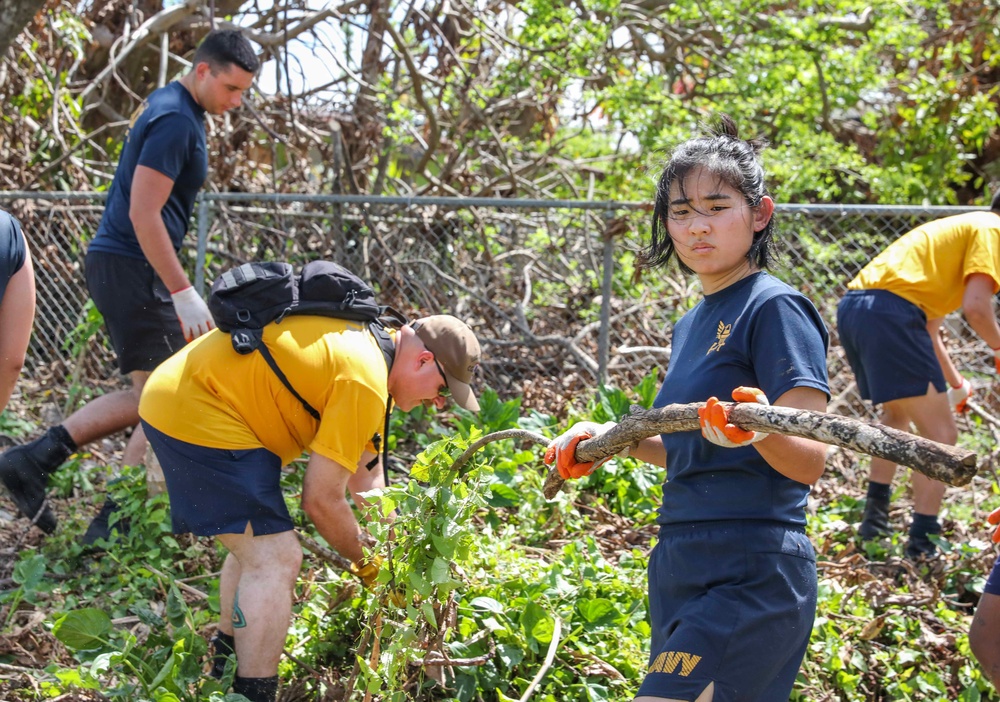 USS Shiloh Sailors Participate in Cleanup after Typhoon Mawar