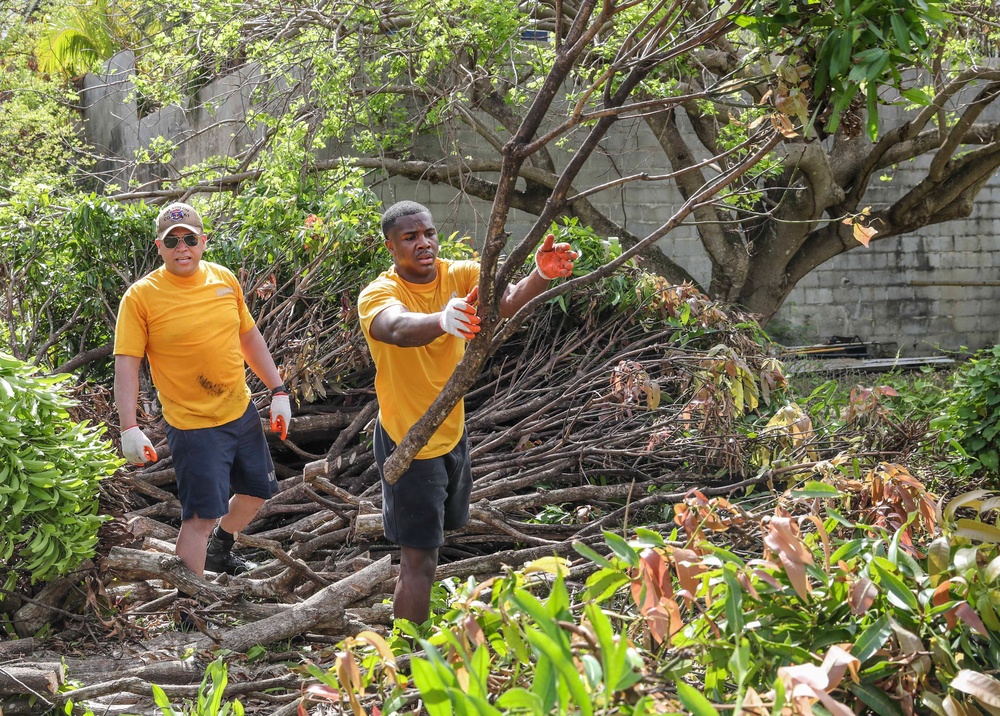 USS Shiloh Sailors Participate in Cleanup after Typhoon Mawar