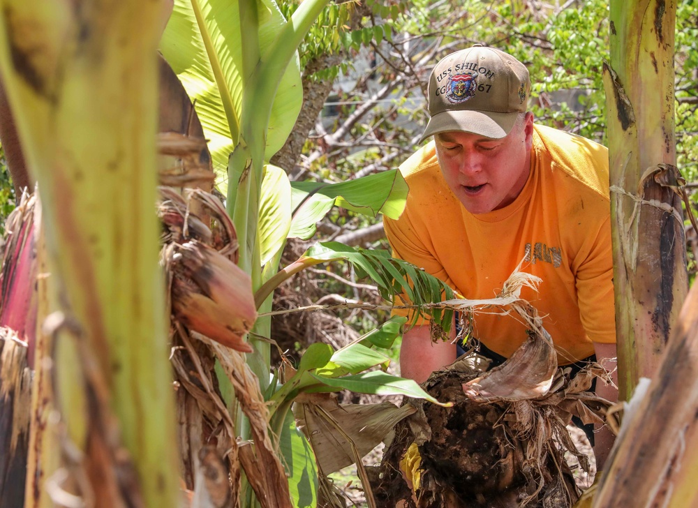 USS Shiloh Sailors Participate in Cleanup after Typhoon Mawar