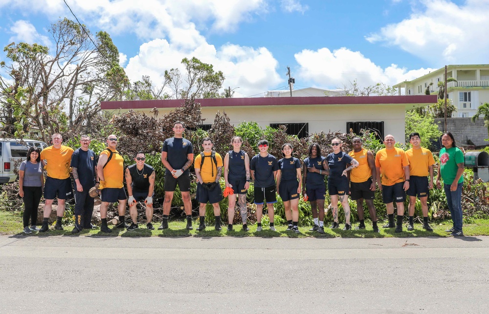 USS Shiloh Sailors Participate in Cleanup after Typhoon Mawar