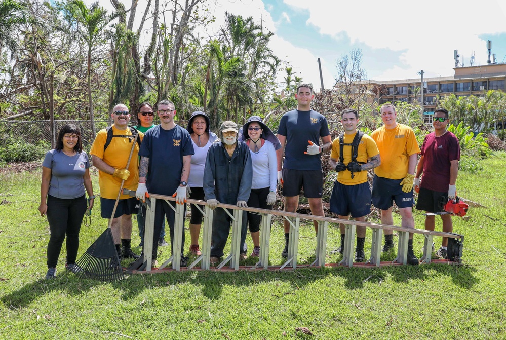 USS Shiloh Sailors Participate in Cleanup after Typhoon Mawar