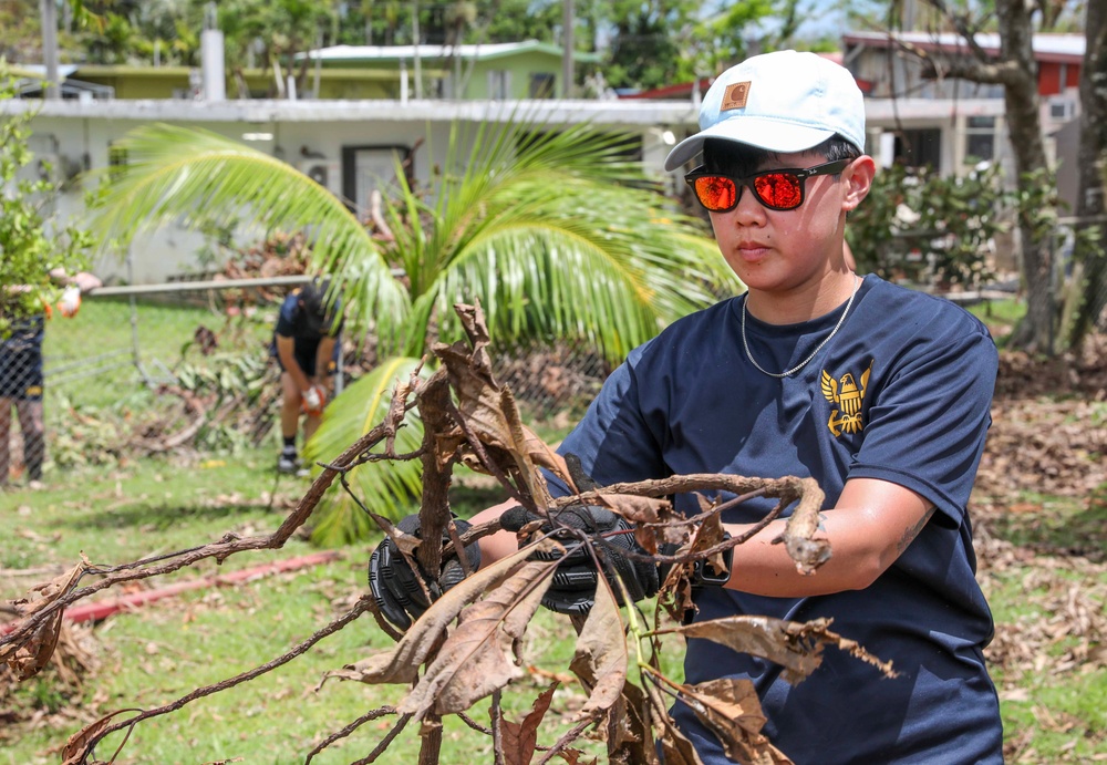 USS Shiloh Sailors Participate in Cleanup after Typhoon Mawar