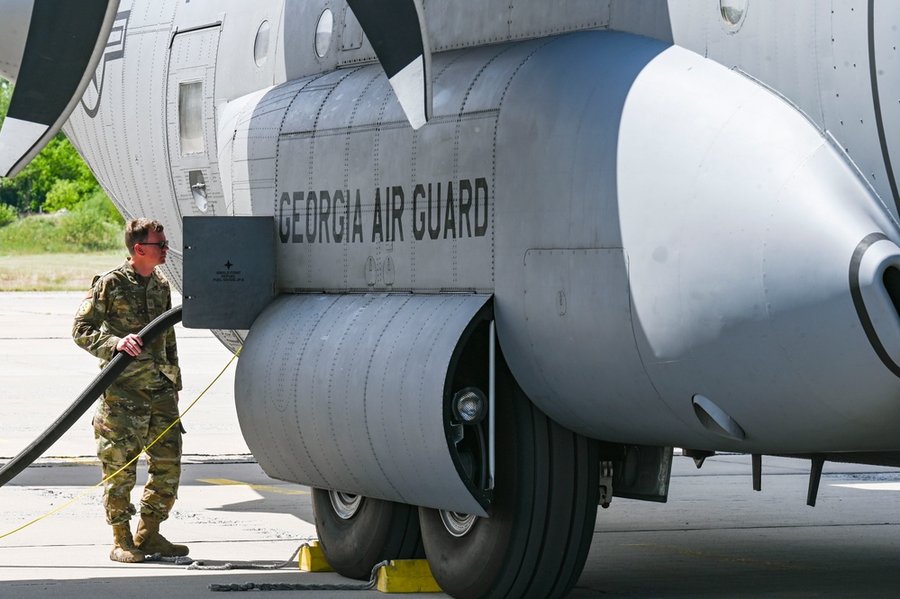 Georgia and Illinois Air National Guard fly a mission to Lithuania during exercise AIr Defender 2023