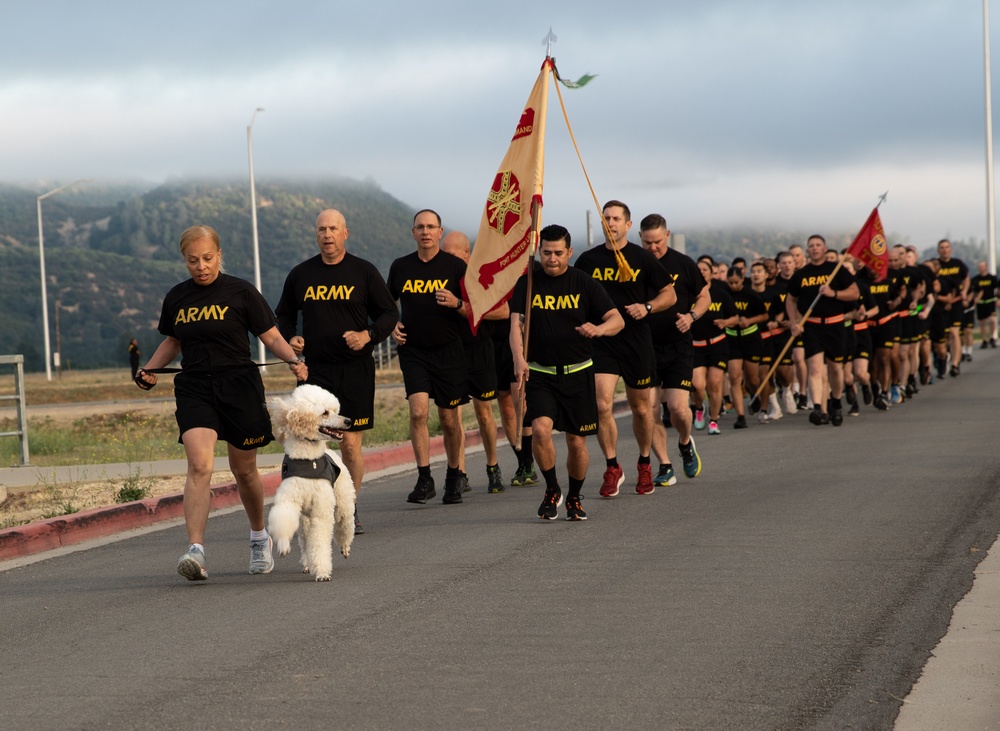 Army Reserve Soldiers at Fort Hunter Liggett celebrate the Army’s 248th birthday.
