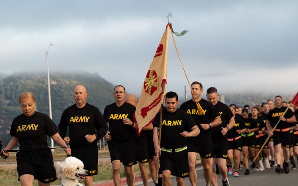 Army Reserve Soldiers at Fort Hunter Liggett celebrate the Army’s 248th birthday.