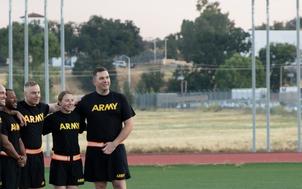 Army Reserve Soldiers at Fort Hunter Liggett celebrate the Army’s 248th birthday.
