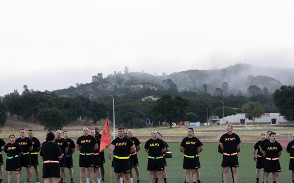 Army Reserve Soldiers at Fort Hunter Liggett celebrate the Army’s 248th birthday.