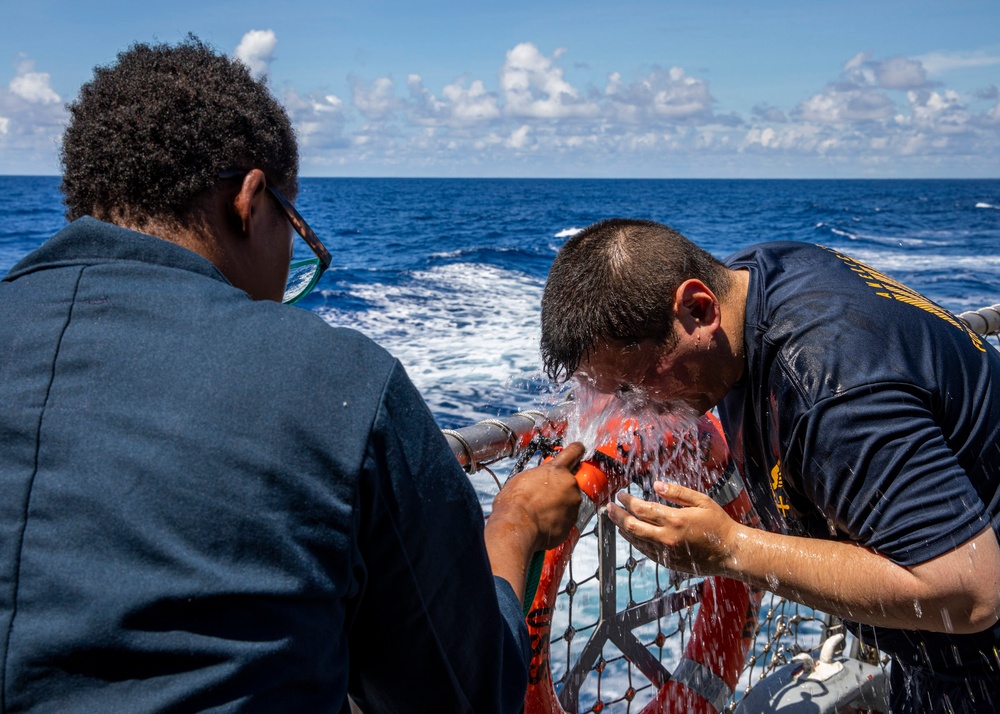 USS Rafael Peralta (DDG 115) conducts force protection training