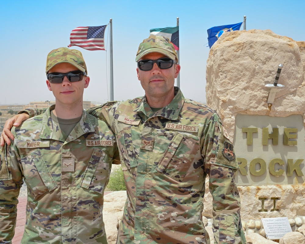 Father and Son deployed together at AASAB