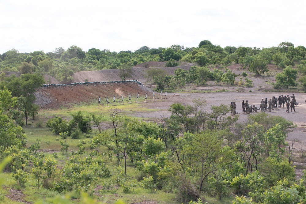 U.S. service members and Ghana Armed Forces train in marksmanship