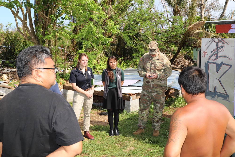 Mangilao site visit post Typhoon Mawar