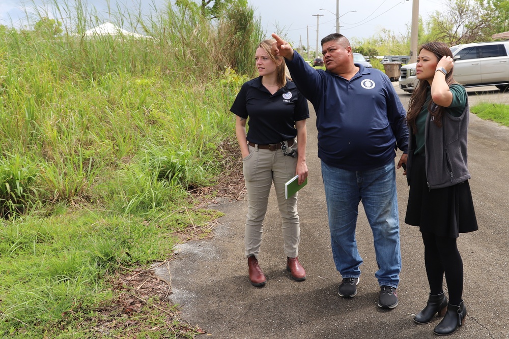 Mangilao site visit post Typhoon Mawar
