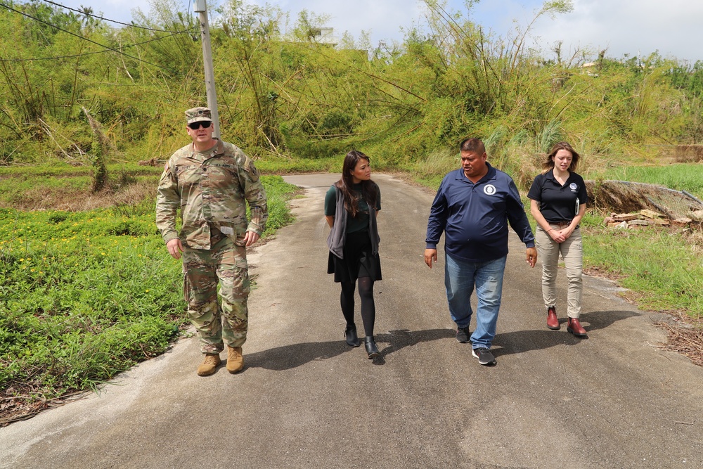 Mangilao site visit post Typhoon Mawar