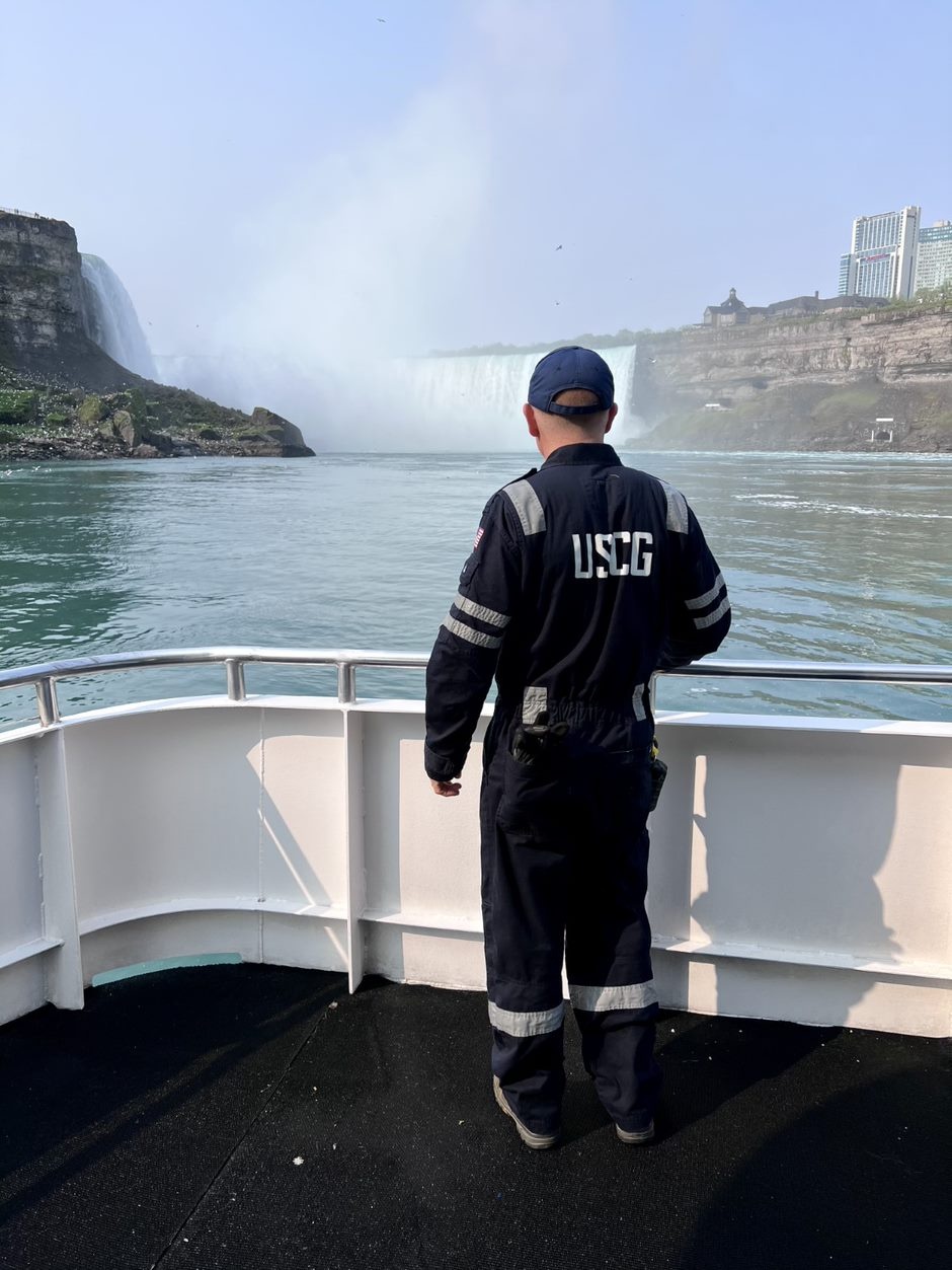 Coast Guard Sector Buffalo member conducts ship inspection