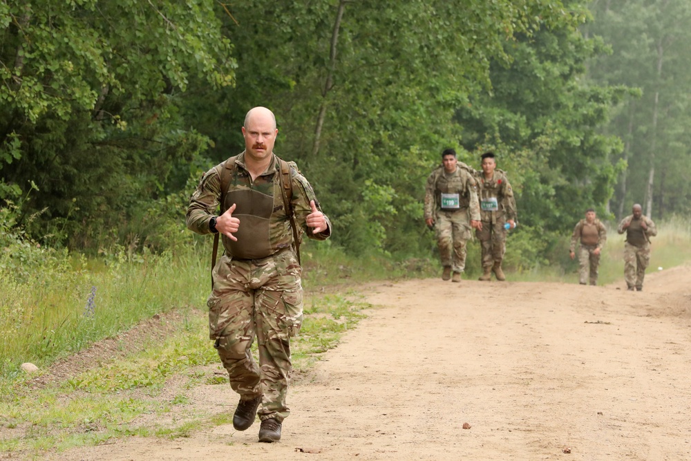 1st Cavalry Division and NATO troops participate in the Norwegian Foot March in Giełczyn, Poland