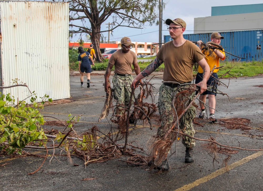 USS Shiloh Sailors Participate in Cleanup after Typhoon Mawar