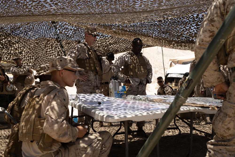 ITX 4-23 Brigadier General Douglas Clark visits 1st Battalion, 23D Marine Regiment