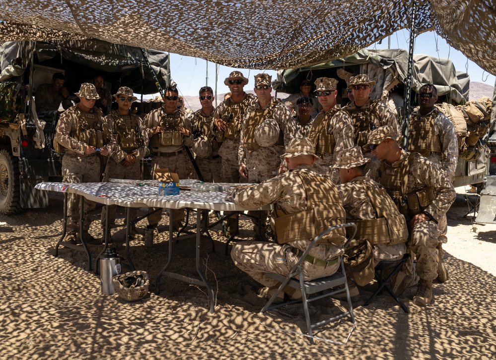 ITX 4-23 Brigadier General Douglas Clark visits 1st Battalion, 23D Marine Regiment