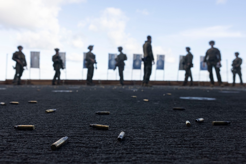 Rifle and Pistol Deck Shoot on the USS America