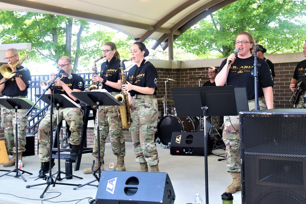 204th Army Band in action at Fort McCoy's 2023 Army Birthday Celebration