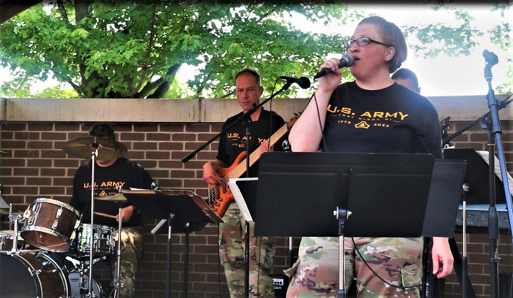 204th Army Band in action at Fort McCoy's 2023 Army Birthday Celebration