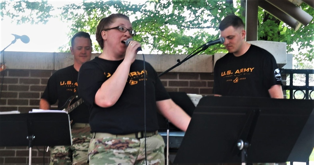 204th Army Band in action at Fort McCoy's 2023 Army Birthday Celebration