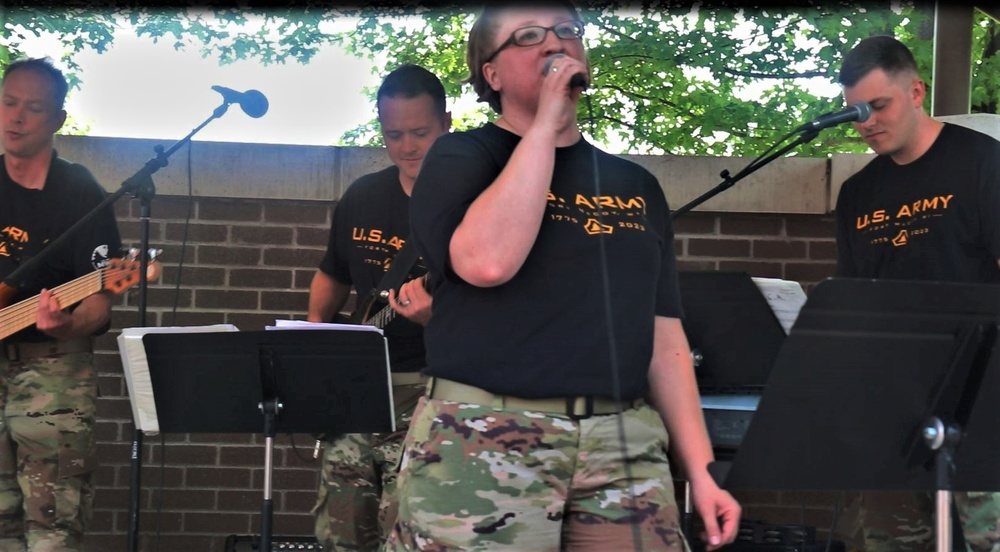 204th Army Band in action at Fort McCoy's 2023 Army Birthday Celebration