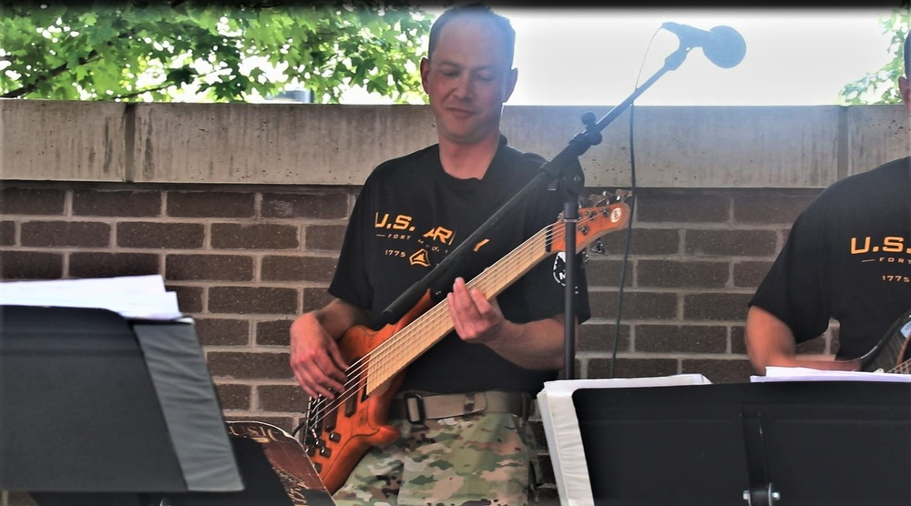 204th Army Band in action at Fort McCoy's 2023 Army Birthday Celebration