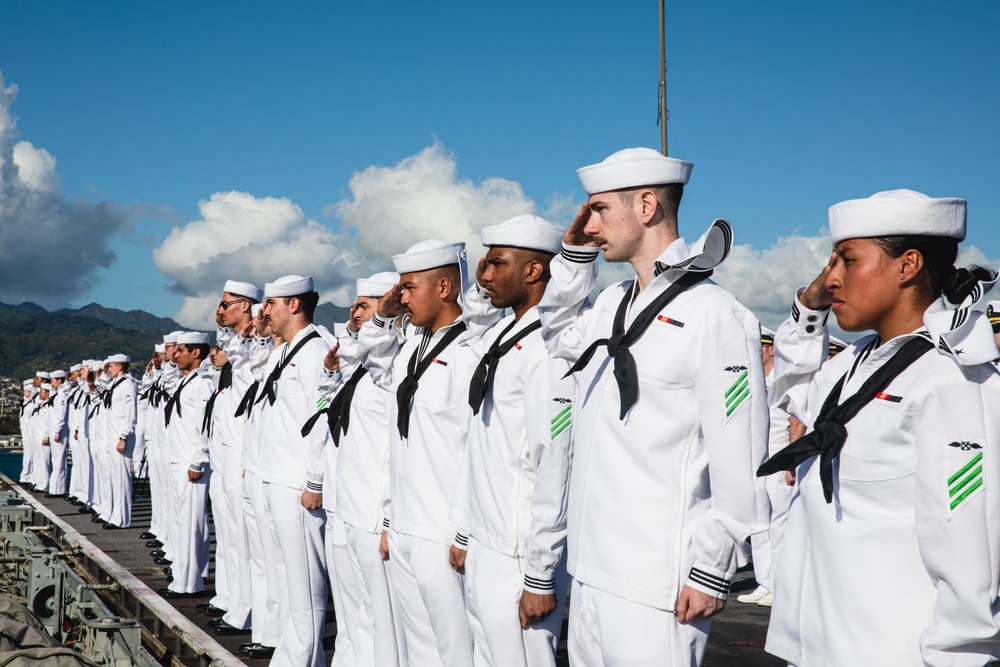 U.S. Sailors Render Honors