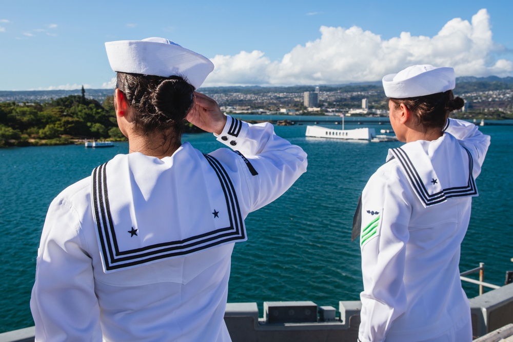 U.S. Sailors Render Honors