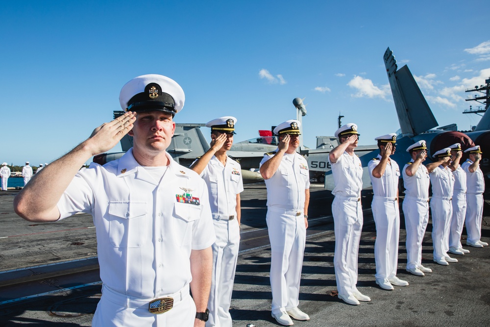 U.S. Sailors Render Honors