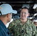 Carrier Strike Group 12 Commander Erik Eslich Visits USS Normandy