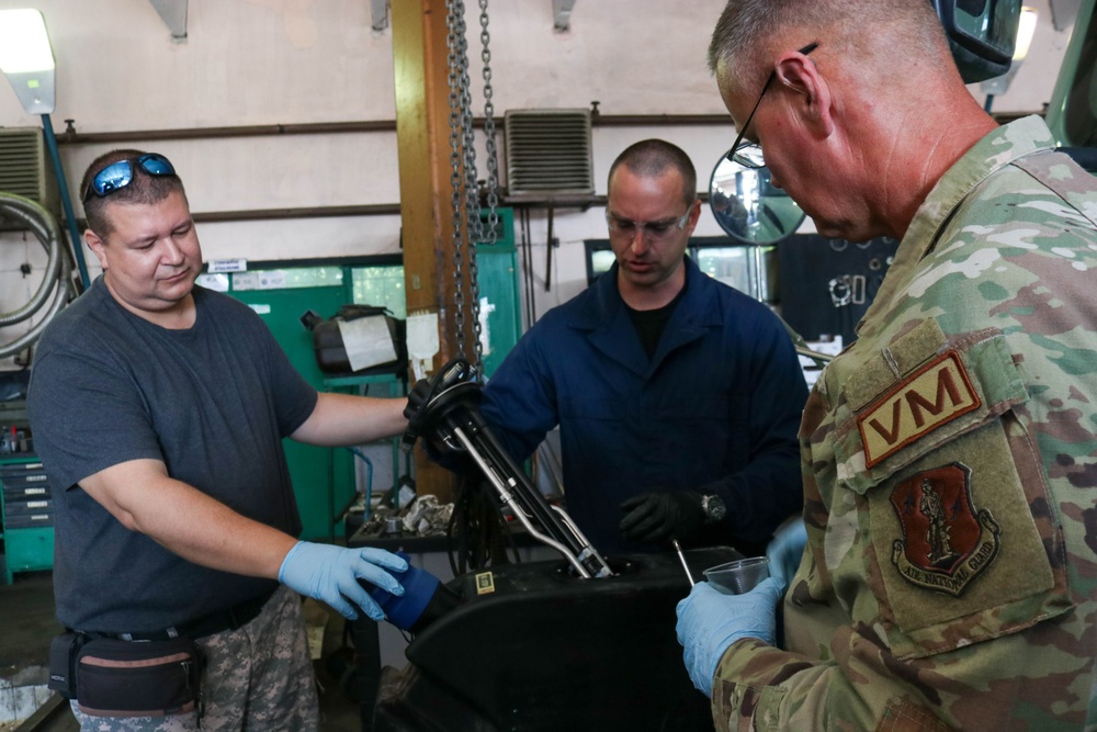 Tennessee Airmen and Bulgarian Air Force work together on airfield equipment