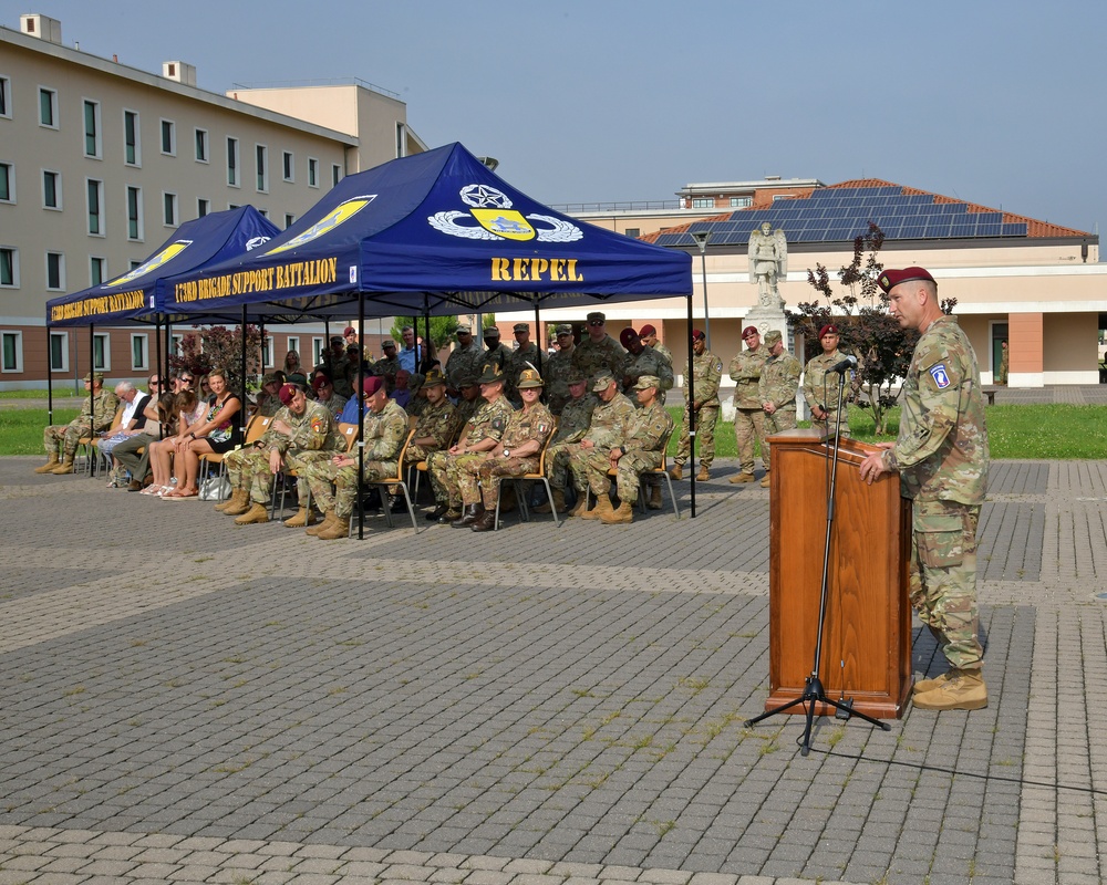 173rd Brigade Support Battalion, 173rd Airborne Brigade Change of Command Ceremony