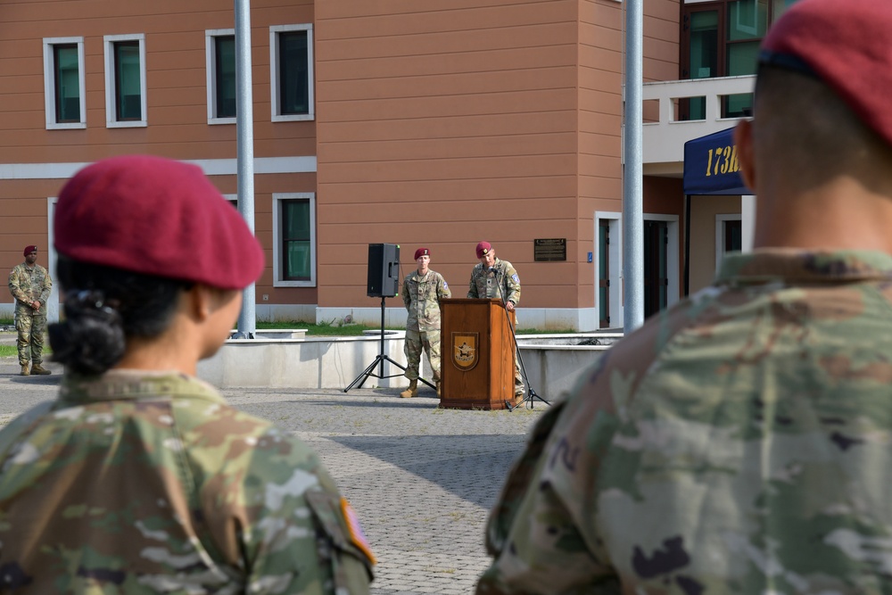 173rd Brigade Support Battalion, 173rd Airborne Brigade Change of Command Ceremony