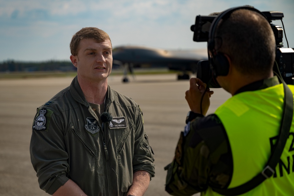 First-ever U.S. bomber landing in Sweden