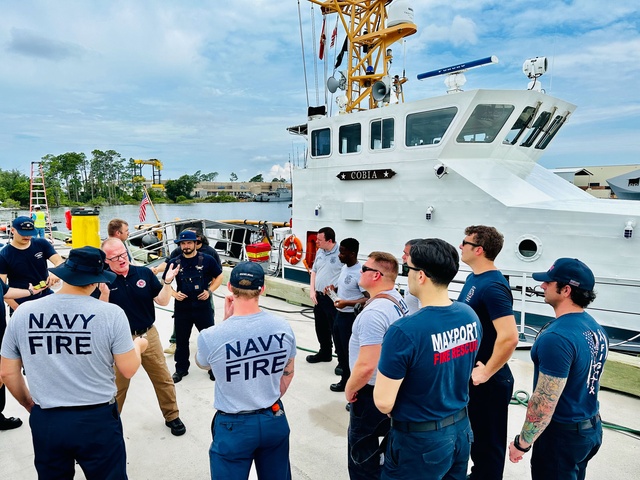 NSA PANAMA CITY FIREFIGHTERS RECEIVE INTENSIVE SHIPBOARD TRAINING BY ALABAMA FIRE COLLEGE