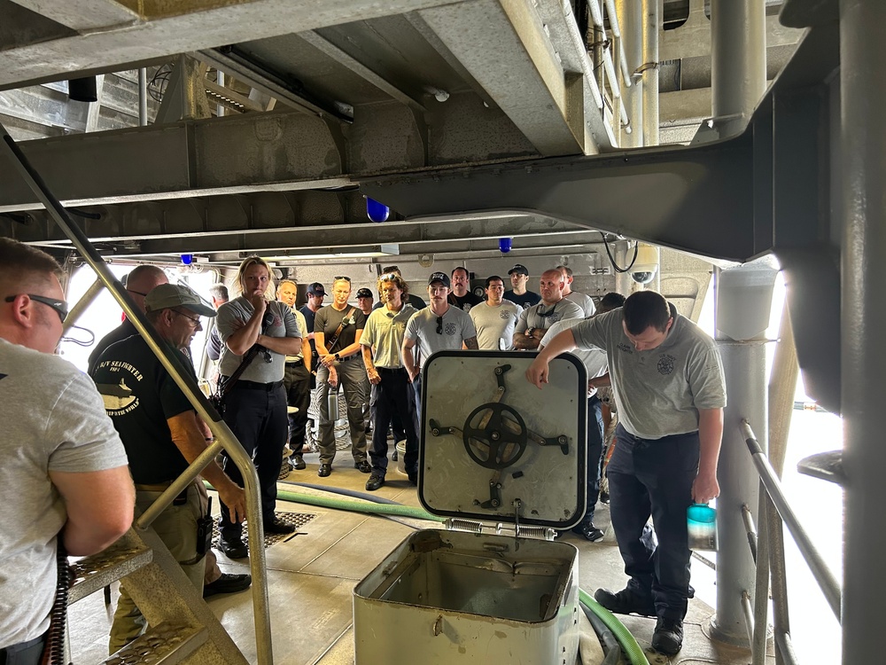 NSA PANAMA CITY FIREFIGHTERS RECEIVE INTENSIVE SHIPBOARD TRAINING BY ALABAMA FIRE COLLEGE