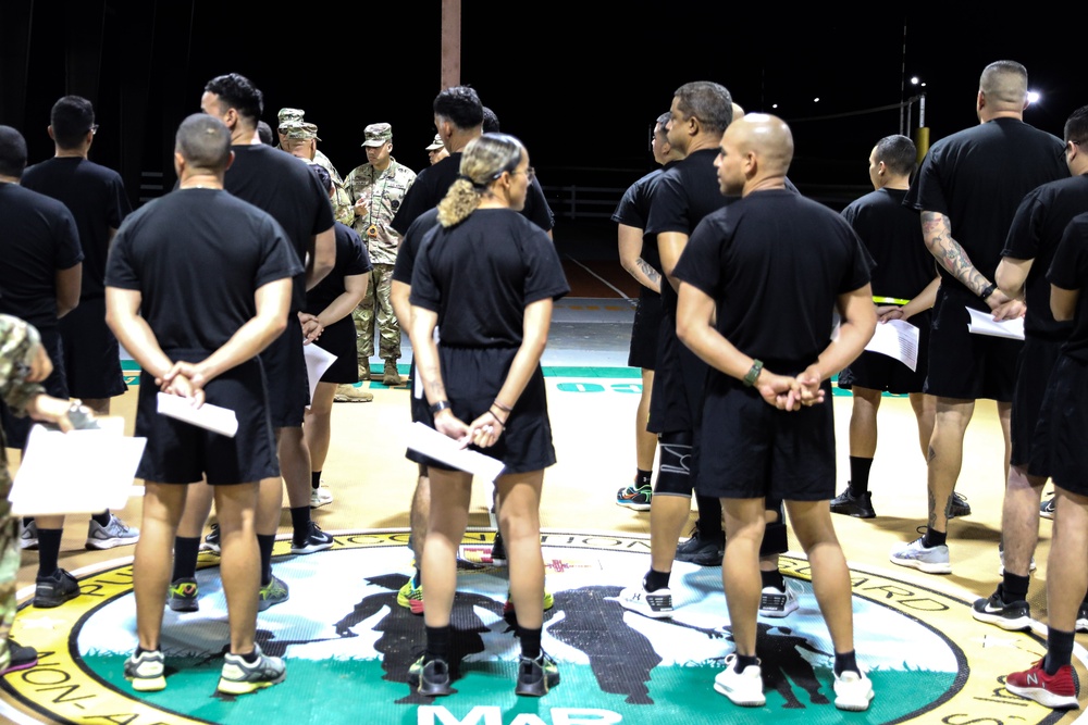 U.S. Army Soldiers of the 190th Engineer Battalion take the ACFT