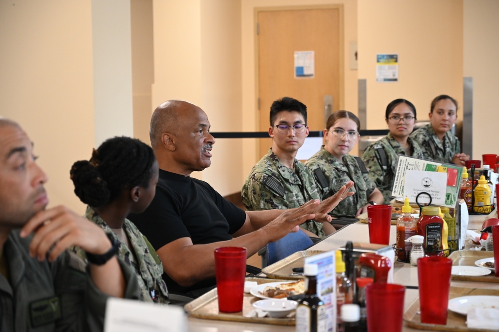 Retired CWO5 Phillip Brashear Visits Corry Station