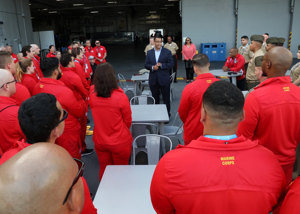 The Honorable Franklin R. Parker Attends the 2023 Department of Defense Warrior Games Kick-Off Event.