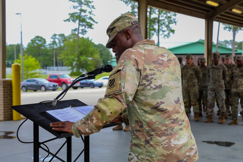 Human Resources Company hosts change of command