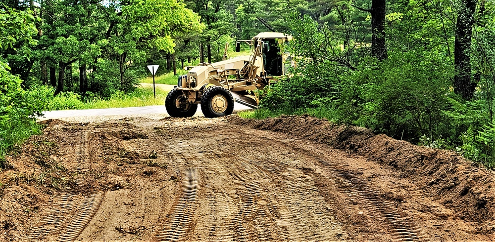 411th Engineers bring road-building skills to Fort McCoy troop project