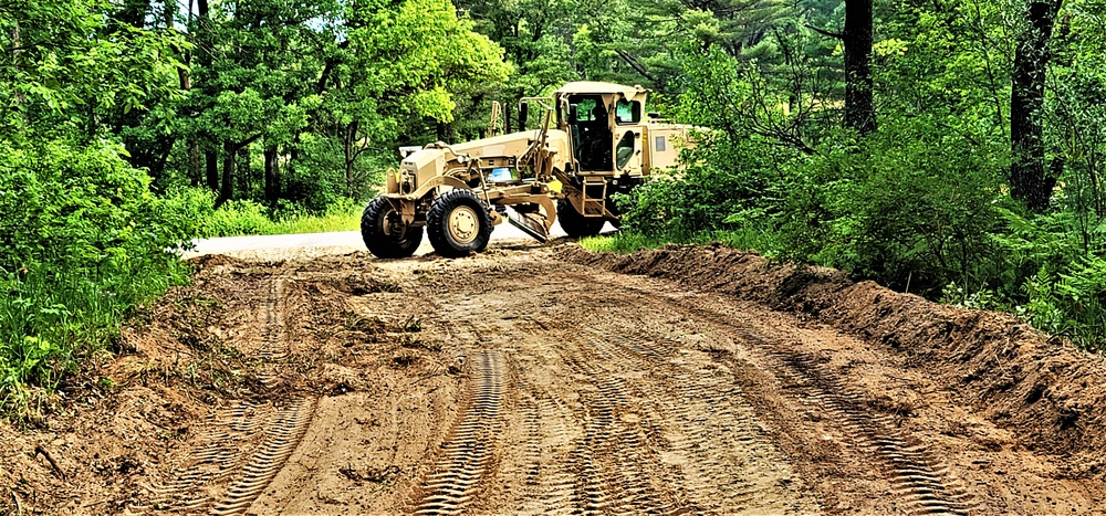 411th Engineers bring road-building skills to Fort McCoy troop project